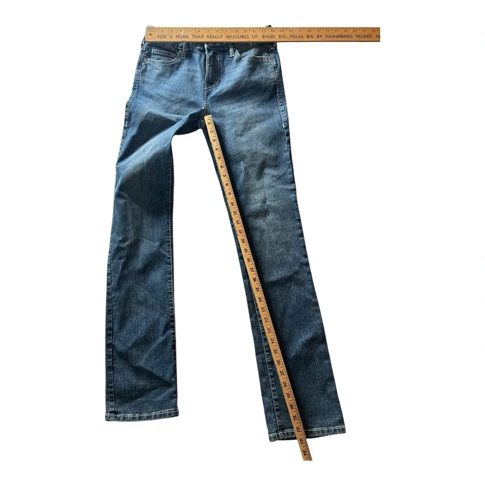 True Religion Billie Mid Rise Straight Jeans Women's 28 Medium Wash Stretch